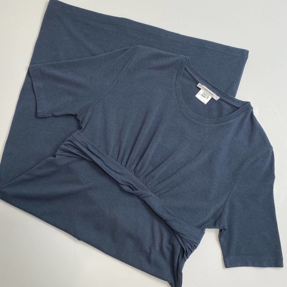 $489 Carven Dress Jersey Wrap Waist Size Large - Picture 12 of 15
